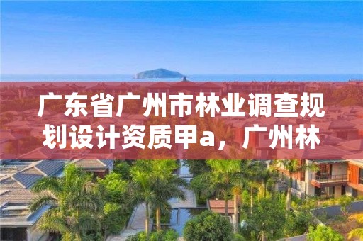 广东省广州市林业调查规划设计资质甲a，广州林业调查规划院