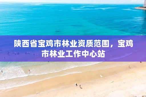 陕西省宝鸡市林业资质范围，宝鸡市林业工作中心站