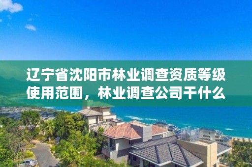 辽宁省沈阳市林业调查资质等级使用范围,林业调查公司干什么的