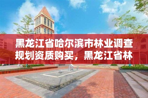 黑龙江省哈尔滨市林业调查规划资质购买，黑龙江省林业调查规划院