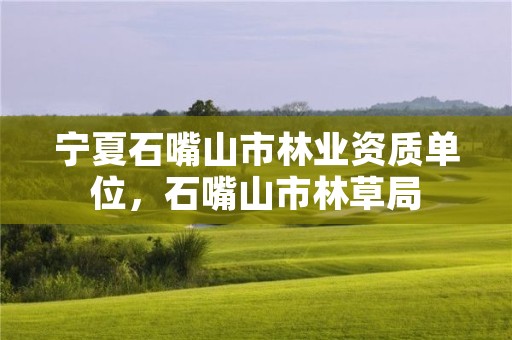 宁夏石嘴山市林业资质单位，石嘴山市林草局