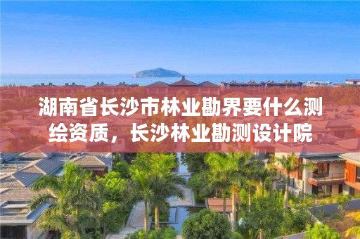 湖南省长沙市林业勘界要什么测绘资质，长沙林业勘测设计院