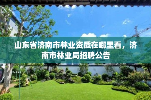 山东省济南市林业资质在哪里看，济南市林业局招聘公告