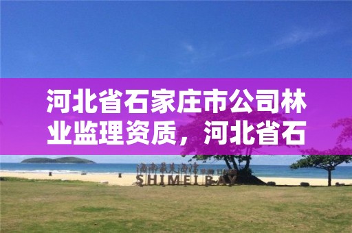 河北省石家庄市公司林业监理资质，河北省石家庄市公司林业监理资质公示