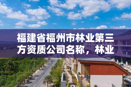 福建省福州市林业第三方资质公司名称，林业第三方的资质