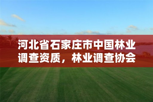 河北省石家庄市中国林业调查资质，林业调查协会
