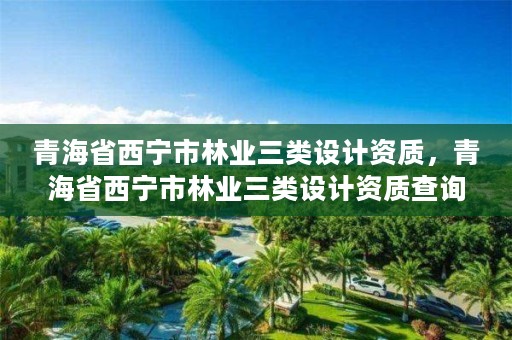 青海省西宁市林业三类设计资质，青海省西宁市林业三类设计资质查询
