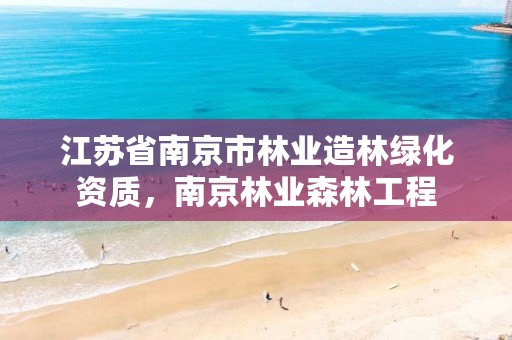 江苏省南京市林业造林绿化资质，南京林业森林工程