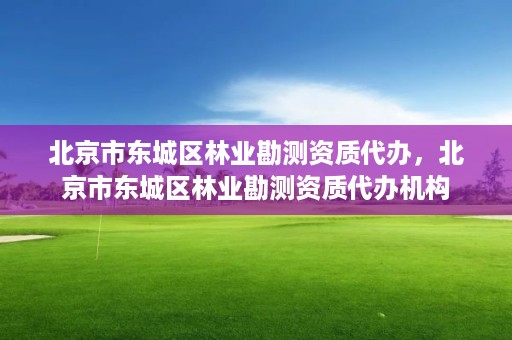 北京市东城区林业勘测资质代办，北京市东城区林业勘测资质代办机构