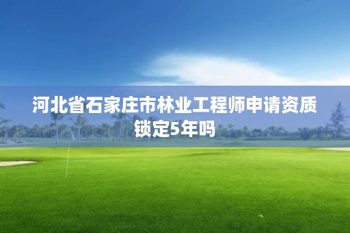 河北省石家庄市林业工程师申请资质锁定5年吗