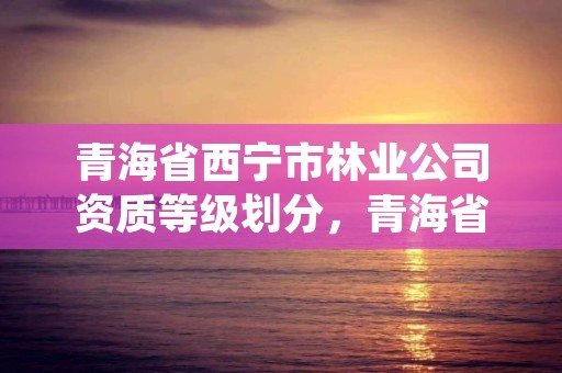 青海省西宁市林业公司资质等级划分,青海省林业工程咨询中心