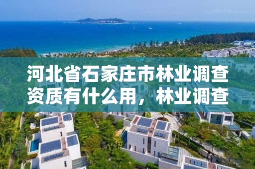 河北省石家庄市林业调查资质有什么用，林业调查规划资质业务范围