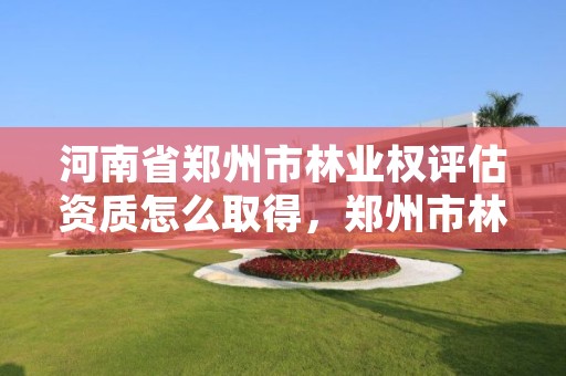 河南省郑州市林业权评估资质怎么取得,郑州市林业产业中心
