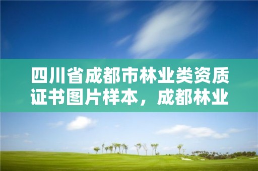 四川省成都市林业类资质证书图片样本,成都林业厅