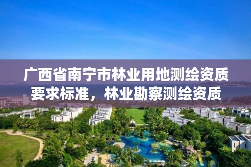 广西省南宁市林业用地测绘资质要求标准,林业勘察测绘资质