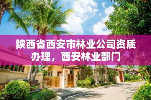陕西省西安市林业公司资质办理，西安林业部门