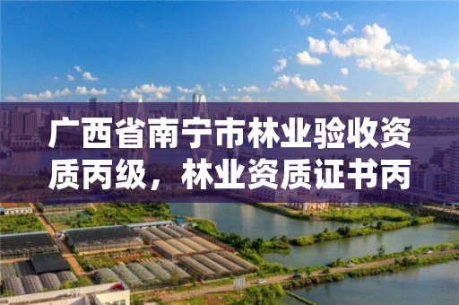 广西省南宁市林业验收资质丙级,林业资质证书丙级
