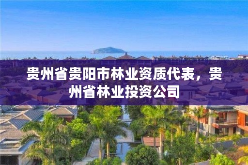 贵州省贵阳市林业资质代表，贵州省林业投资公司
