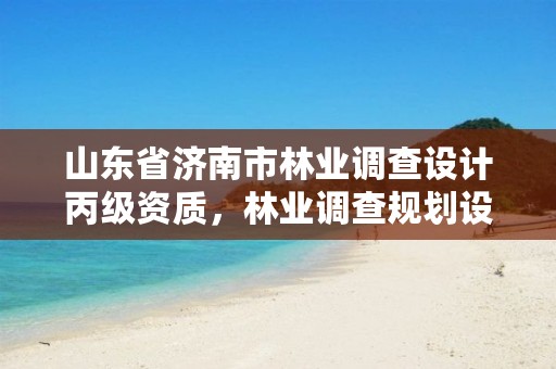 山东省济南市林业调查设计丙级资质，林业调查规划设计乙级资质公司