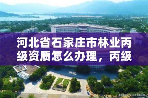 河北省石家庄市林业丙级资质怎么办理，丙级林业规划设计资质