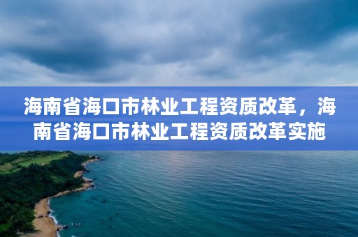 海南省海口市林业工程资质改革,海南省海口市林业工程资质改革实施方案