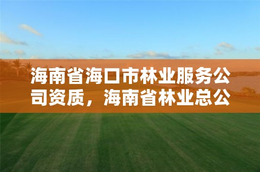 海南省海口市林业服务公司资质,海南省林业总公司待遇
