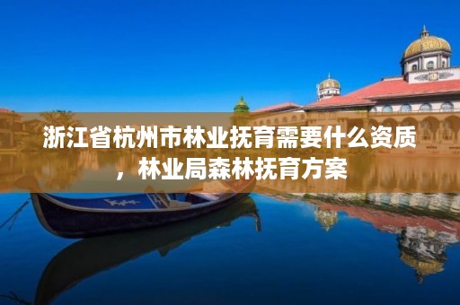 浙江省杭州市林业抚育需要什么资质,林业局森林抚育方案