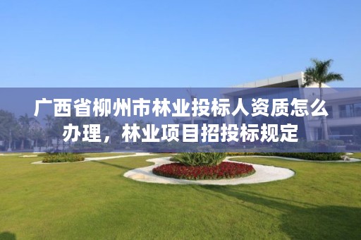 广西省柳州市林业投标人资质怎么办理,林业项目招投标规定