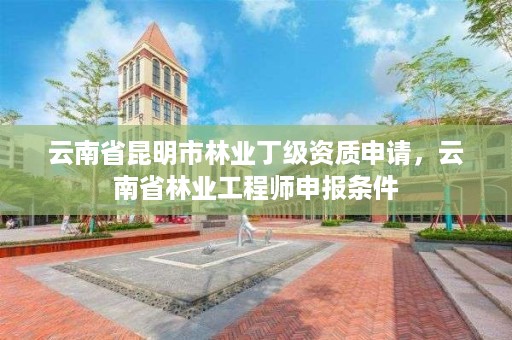 云南省昆明市林业丁级资质申请，云南省林业工程师申报条件