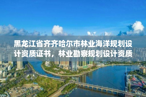 黑龙江省齐齐哈尔市林业海洋规划设计资质证书,林业勘察规划设计资质