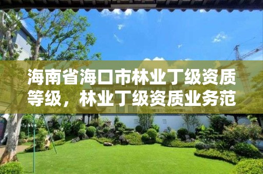 海南省海口市林业丁级资质等级,林业丁级资质业务范围