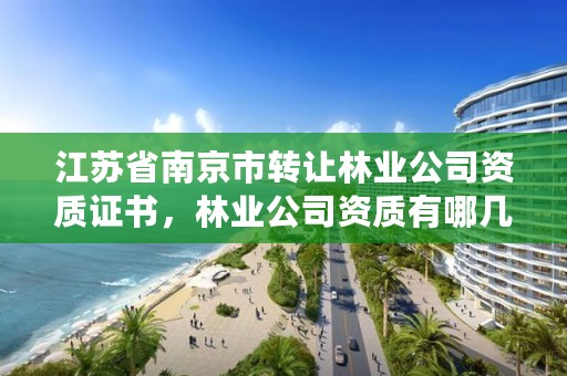江苏省南京市转让林业公司资质证书，林业公司资质有哪几个
