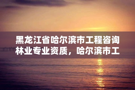 黑龙江省哈尔滨市工程咨询林业专业资质，哈尔滨市工程咨询公司