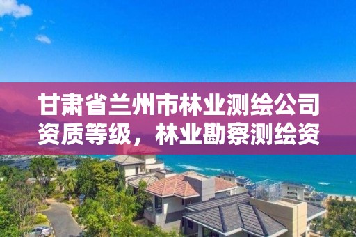 甘肃省兰州市林业测绘公司资质等级,林业勘察测绘资质