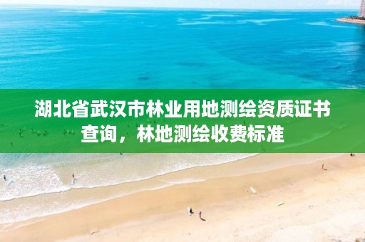湖北省武汉市林业用地测绘资质证书查询,林地测绘收费标准