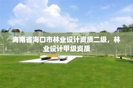 海南省海口市林业设计资质二级,林业设计甲级资质