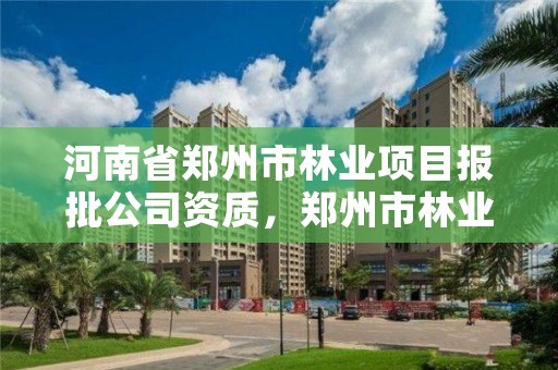 河南省郑州市林业项目报批公司资质，郑州市林业产业发展中心
