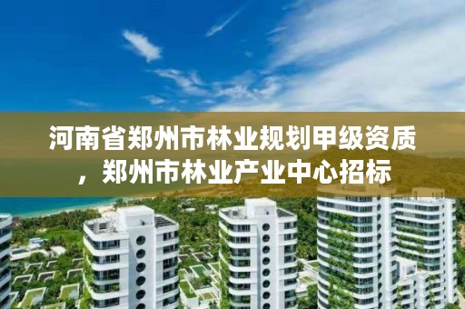 河南省郑州市林业规划甲级资质,郑州市林业产业中心招标