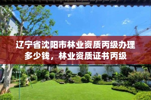 辽宁省沈阳市林业资质丙级办理多少钱,林业资质证书丙级