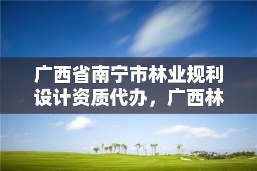 广西省南宁市林业规利设计资质代办,广西林业规划设计公司
