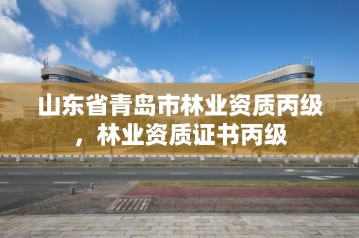 山东省青岛市林业资质丙级，林业资质证书丙级