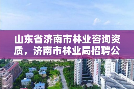 山东省济南市林业咨询资质，济南市林业局招聘公告