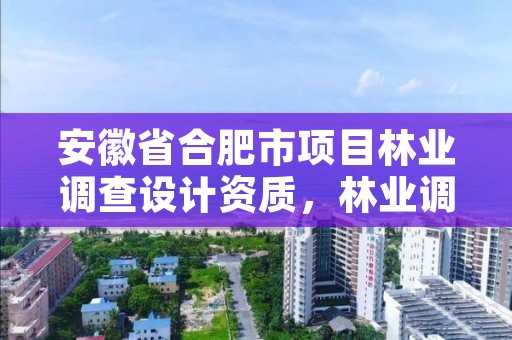 安徽省合肥市项目林业调查设计资质，林业调查规划设计资质查询