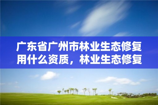 广东省广州市林业生态修复用什么资质，林业生态修复实施方案