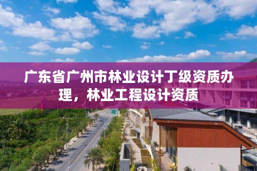 广东省广州市林业设计丁级资质办理,林业工程设计资质
