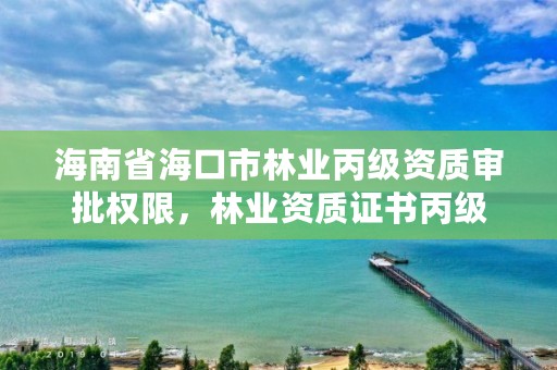 海南省海口市林业丙级资质审批权限,林业资质证书丙级