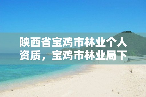 陕西省宝鸡市林业个人资质，宝鸡市林业局下属事业单位