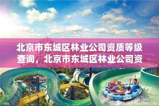 北京市东城区林业公司资质等级查询，北京市东城区林业公司资质等级查询网