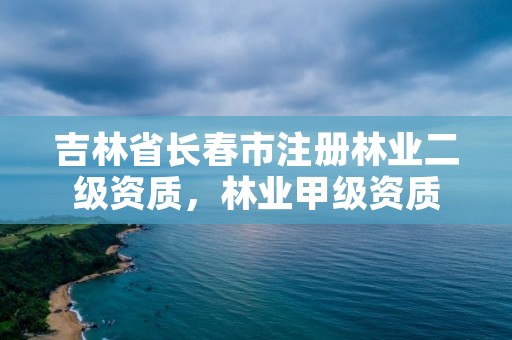吉林省长春市注册林业二级资质，林业甲级资质