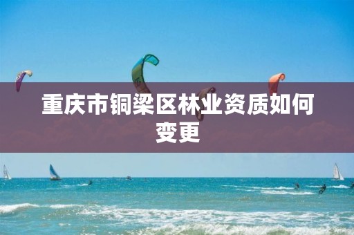 重庆市铜梁区林业资质如何变更